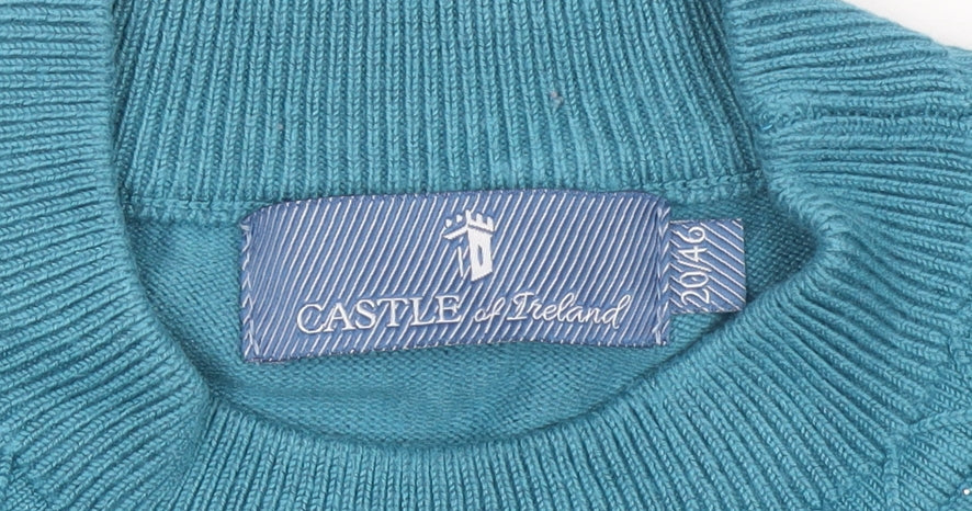 Womens UK Size M Castle of Ireland Blue Pullover Jumper