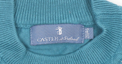 Womens UK Size M Castle of Ireland Blue Pullover Jumper
