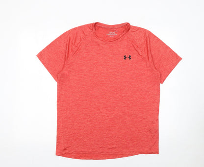 Mens UK Size L Under armour Red Running & Jogging Gym & Training CrossFit T-Shir