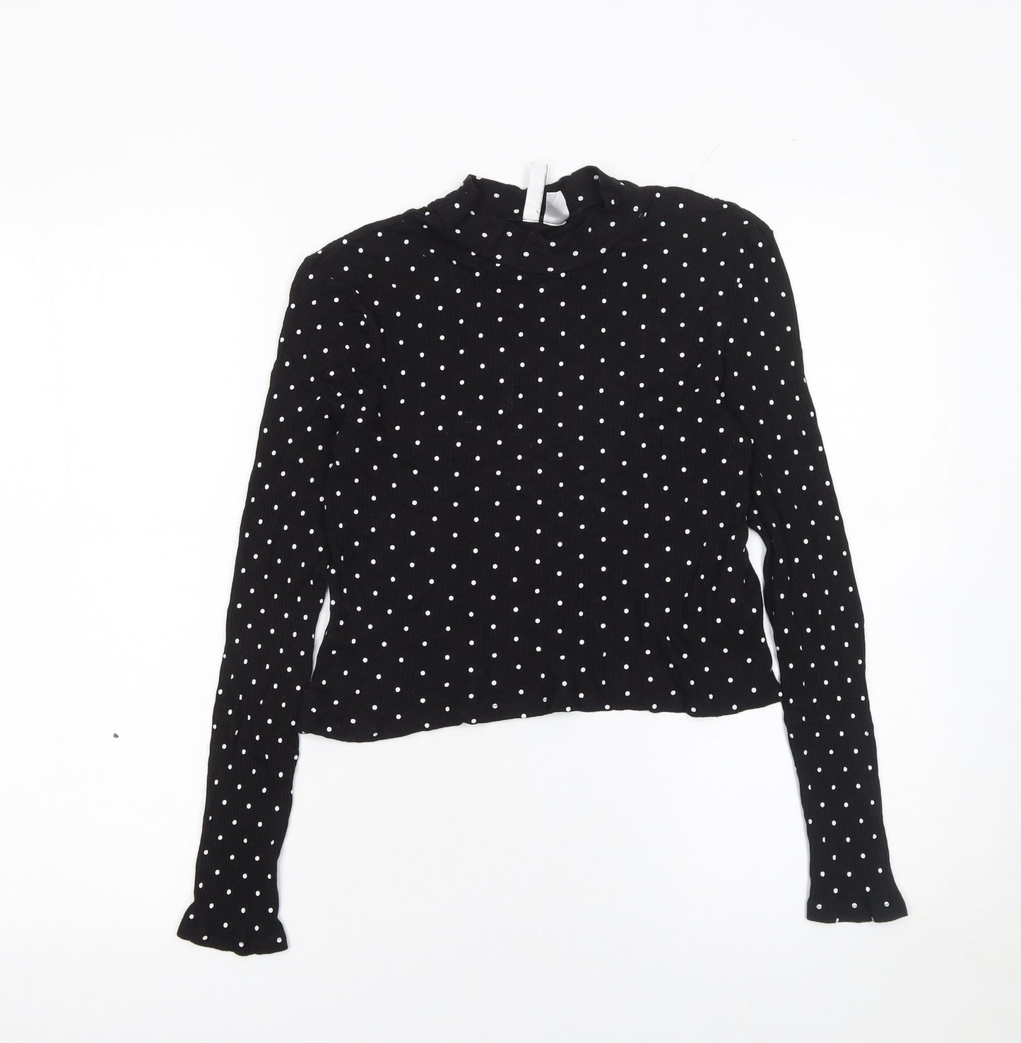 Womens UK Size M H&M Black Basic T-Shirt