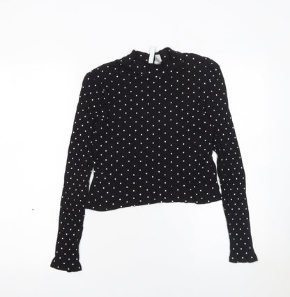 Womens UK Size M H&M Black Basic T-Shirt