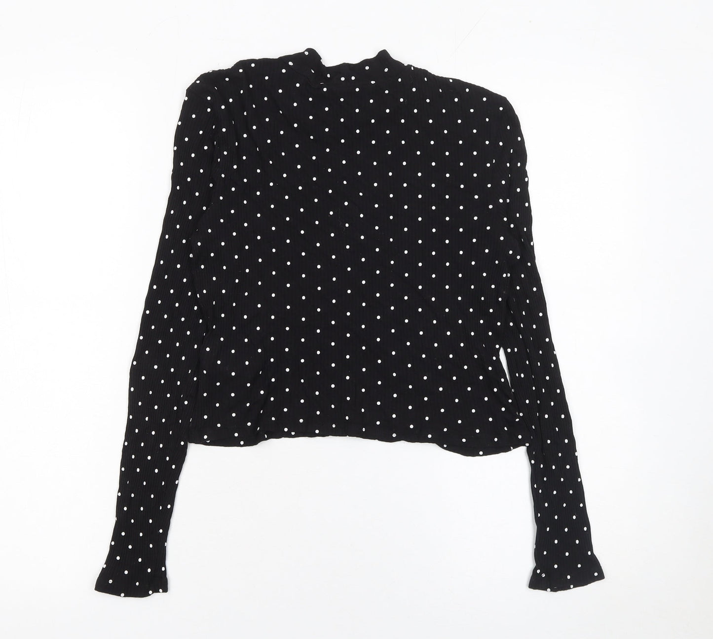 Womens UK Size M H&M Black Basic T-Shirt