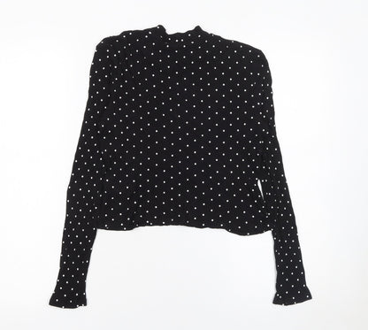 Womens UK Size M H&M Black Basic T-Shirt