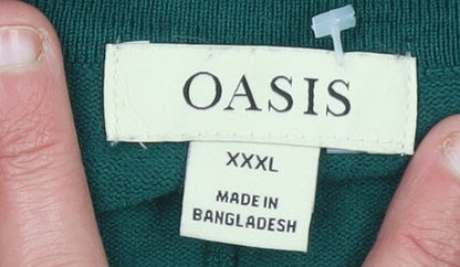 Womens UK Size 3XL Oasis Green Pullover Jumper