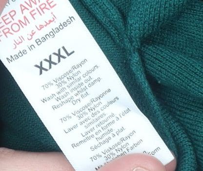 Womens UK Size 3XL Oasis Green Pullover Jumper