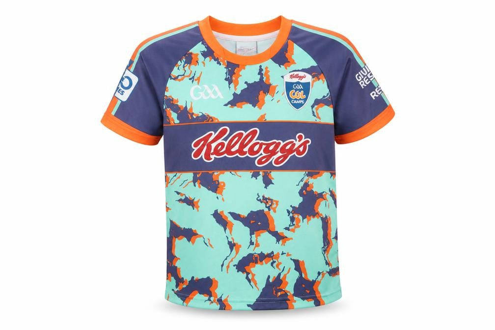 Front view of Masita boys’ multicoloured camouflage sports jersey t-shirt 2 years