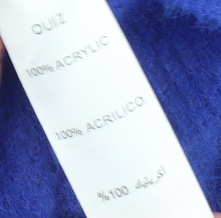 Womens UK Size S Quiz Blue Pullover Jumper