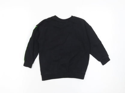 Minecraft Boys Black 3-4 Years Pullover Sweatshirt with Graphic Print