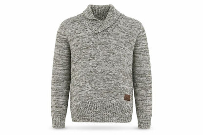 Mens UK Size L Solid Grey Pullover Jumper