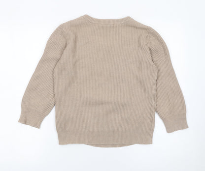 Womens UK Size 14 Betty Jackson Black Beige Pullover Jumper