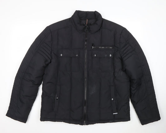 Mens UK Size L Kenneth Cole Reaction Black Puffer Jacket