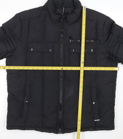 Mens UK Size L Kenneth Cole Reaction Black Puffer Jacket
