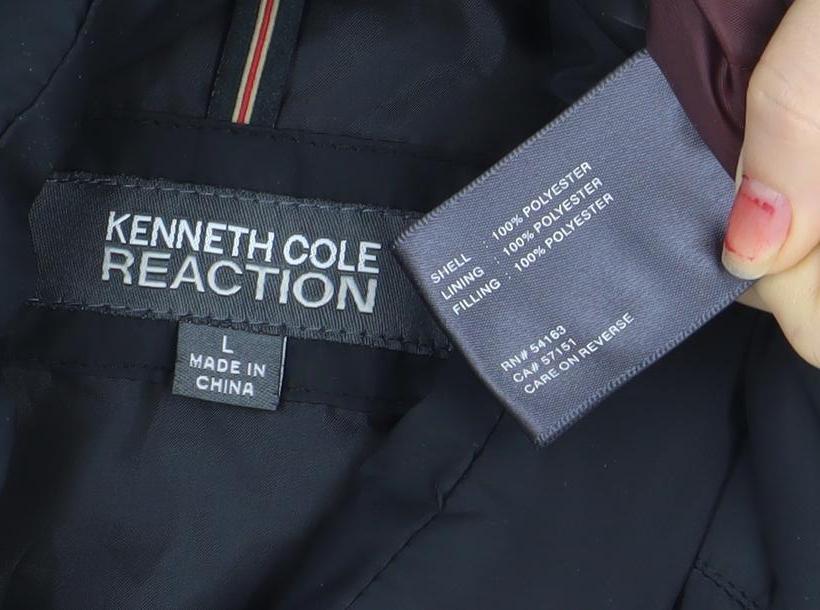 Mens UK Size L Kenneth Cole Reaction Black Puffer Jacket