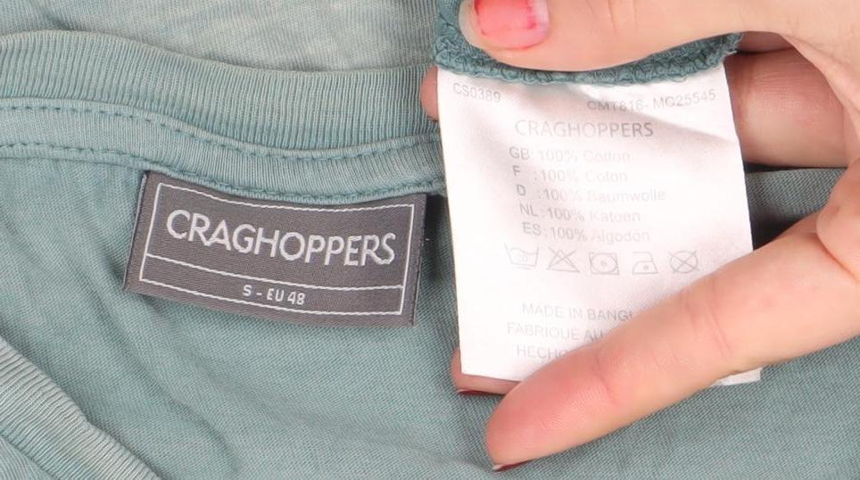 Mens UK Size S Craghoppers Green  T-Shirt