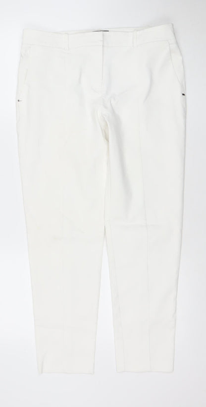 River Island Women’s White Tailored Stretch Trousers Size 12