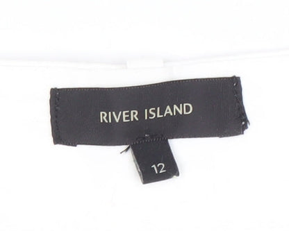 River Island Women’s White Tailored Stretch Trousers Size 12