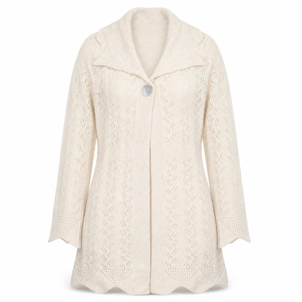 Womens UK Size 12 Rocha John Rocha Beige Cardigan Jumper