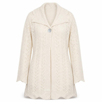 Womens UK Size 12 Rocha John Rocha Beige Cardigan Jumper