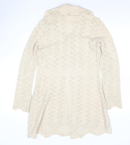 Womens UK Size 12 Rocha John Rocha Beige Cardigan Jumper