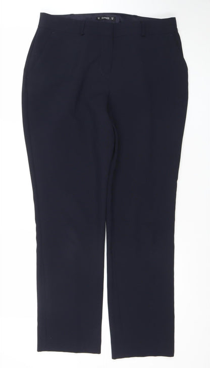 Womens UK Size 12 Dunnes Regular Fit Business Casual Workwear Blue Trousers