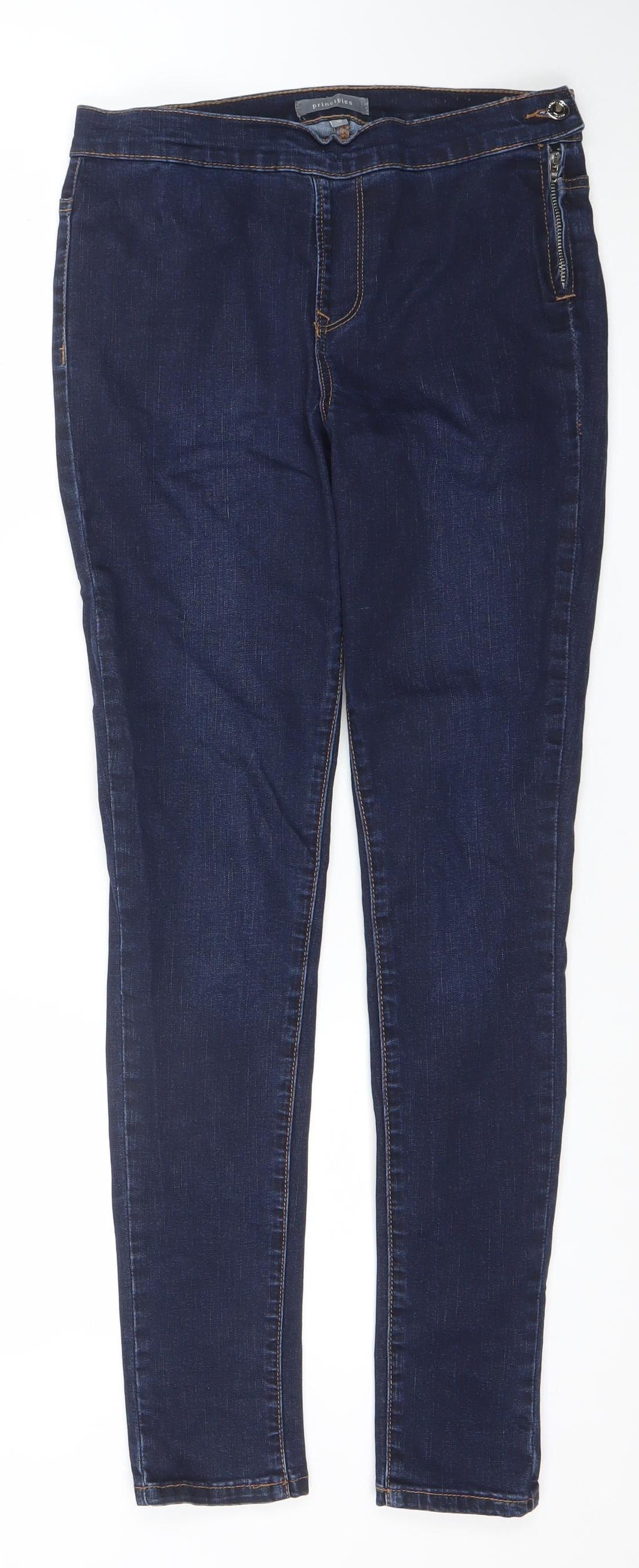Womens UK Size 10 Principles Slim Fit Skinny Blue Jeans