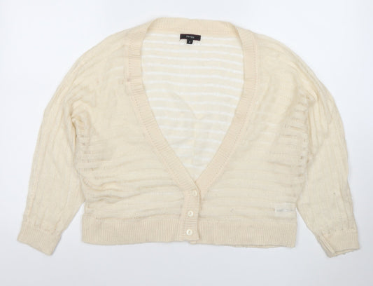 Womens UK Size 8 Therapy Ivory Cardigan Jumper