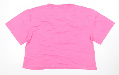Womens UK Size L Diesel Pink Basic T-Shirt
