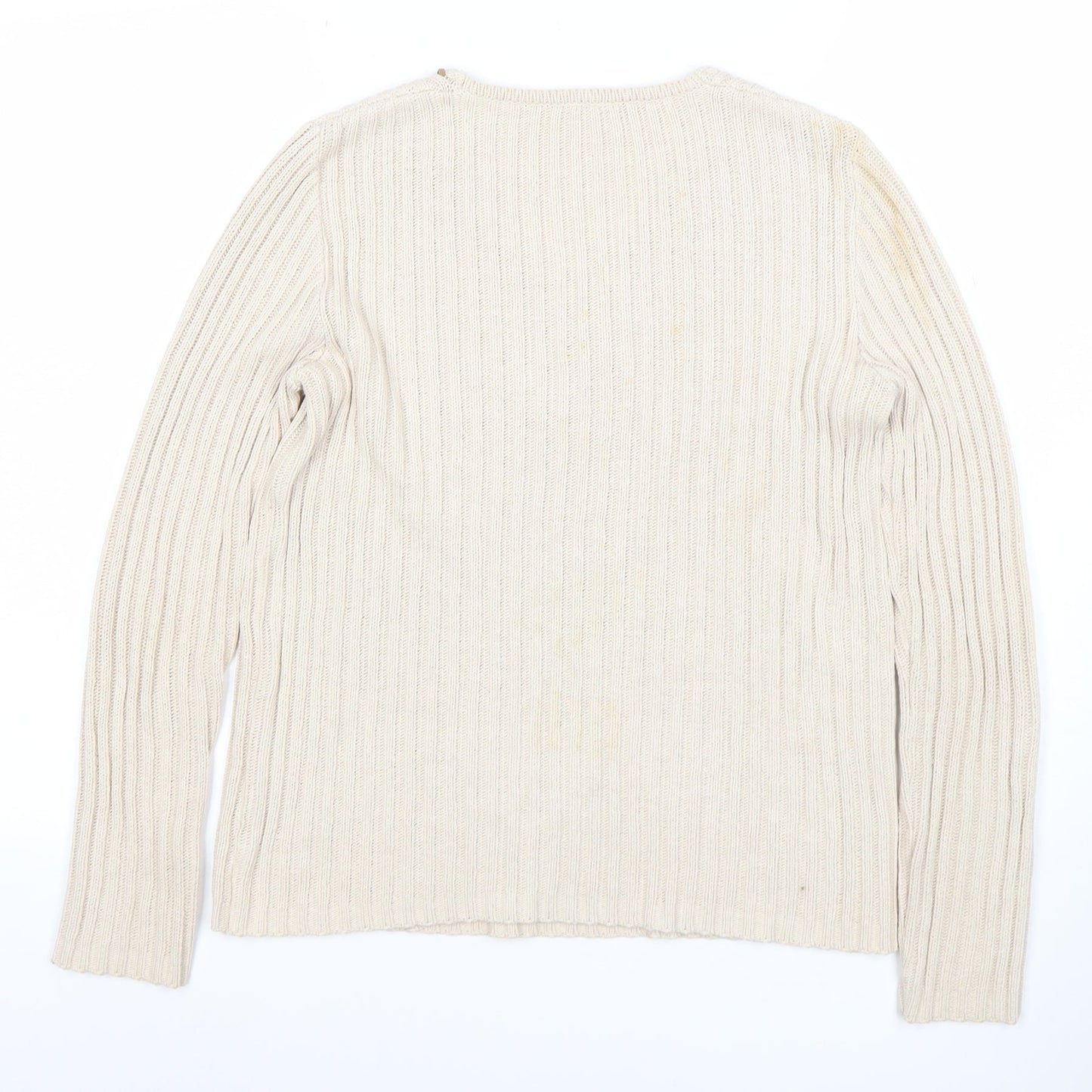 Womens UK Size 10 Faber Beige Pullover Jumper