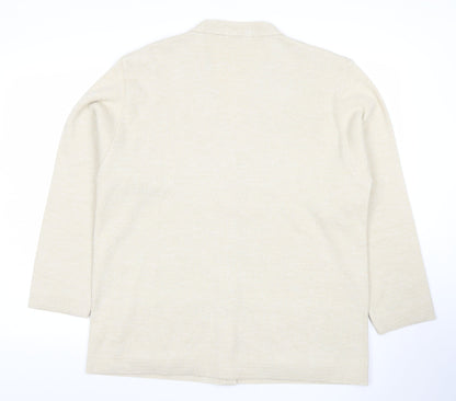 Womens UK Size 2XL Care Beige Cardigan Jumper