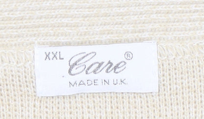 Womens UK Size 2XL Care Beige Cardigan Jumper