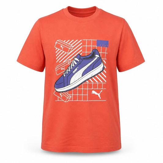 Boys UK Size 13-14 Years PUMA Orange Basic Pullover T-Shirt