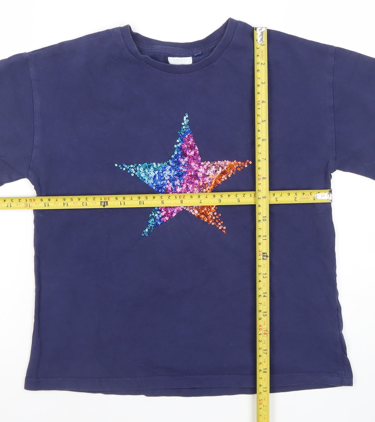Girls UK Size 10 Years NEXT Blue Basic T-Shirt