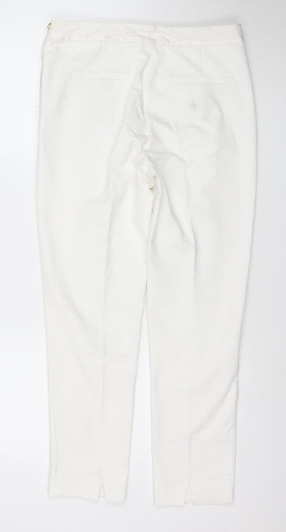 Womens UK Size 12 Coast Slim Fit Business Formal Workwear Ivory Trousers