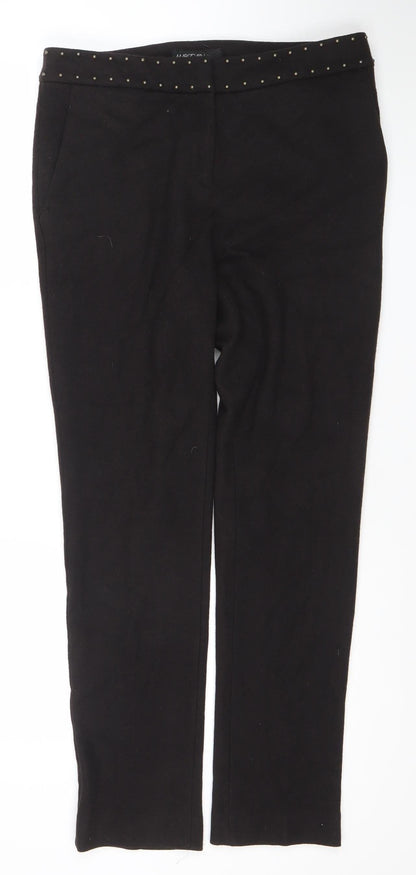 Womens UK Size 12 Marc Cain Regular Fit Business Formal Workwear Black Trousers