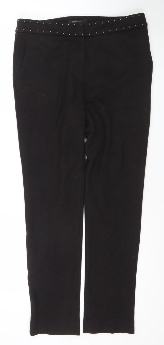 Womens UK Size 12 Marc Cain Regular Fit Business Formal Workwear Black Trousers