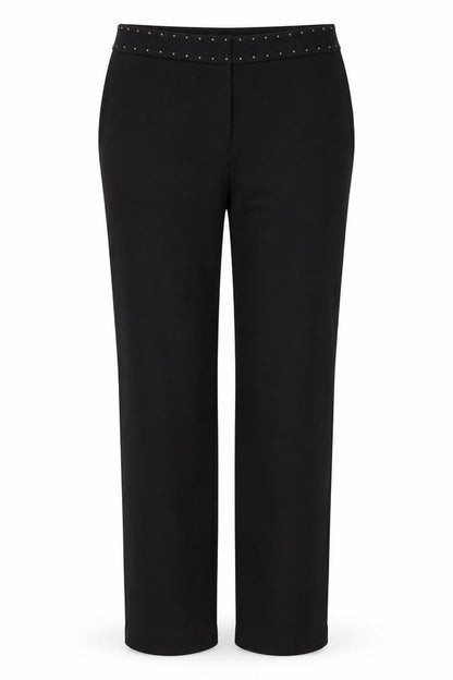 Womens UK Size 12 Marc Cain Regular Fit Business Formal Workwear Black Trousers