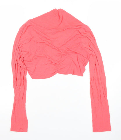 Womens UK Size 14 Savida Pink Cropped Blouse