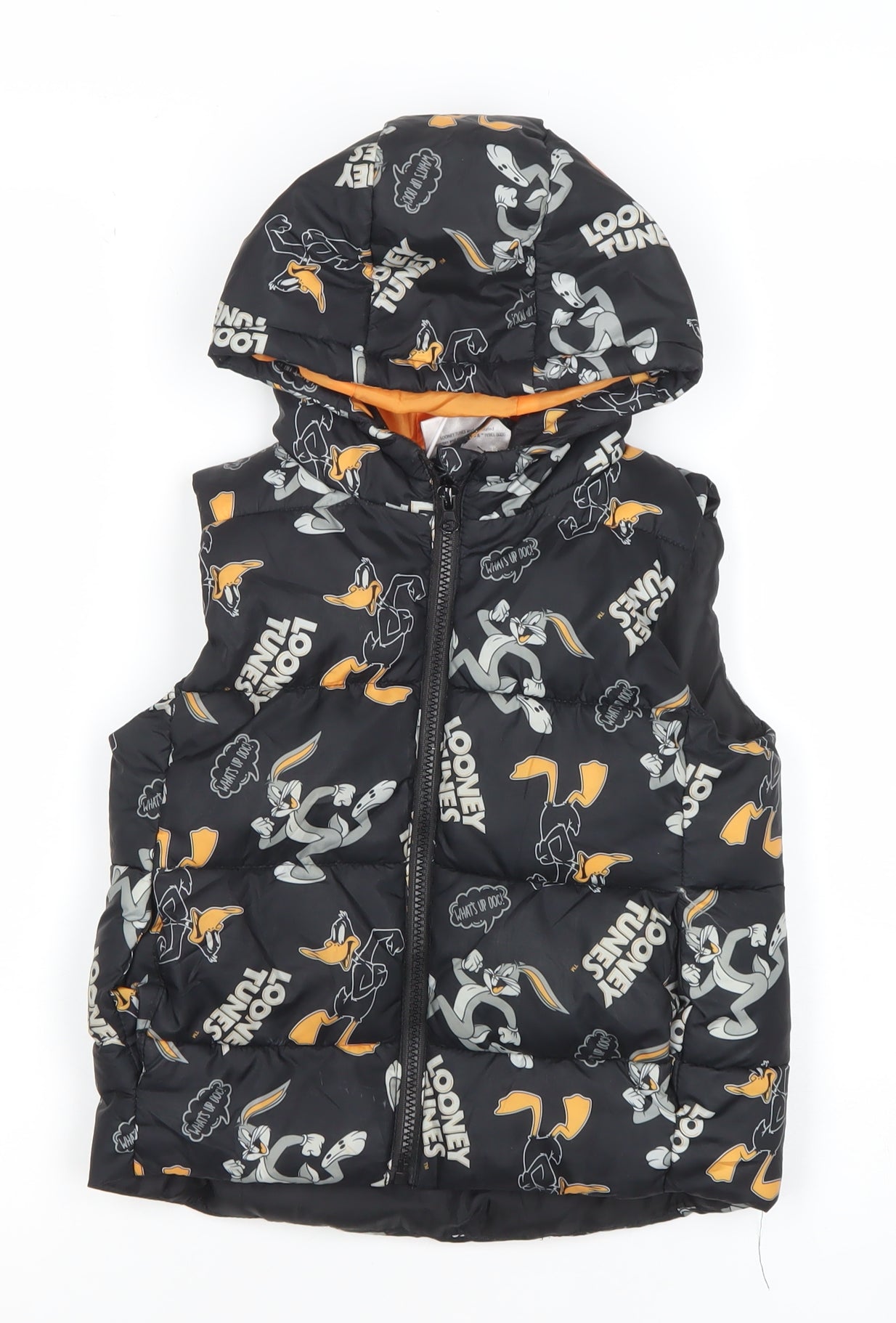 Boys UK Size 5 Years Looney Tunes Black Puffer Jacket