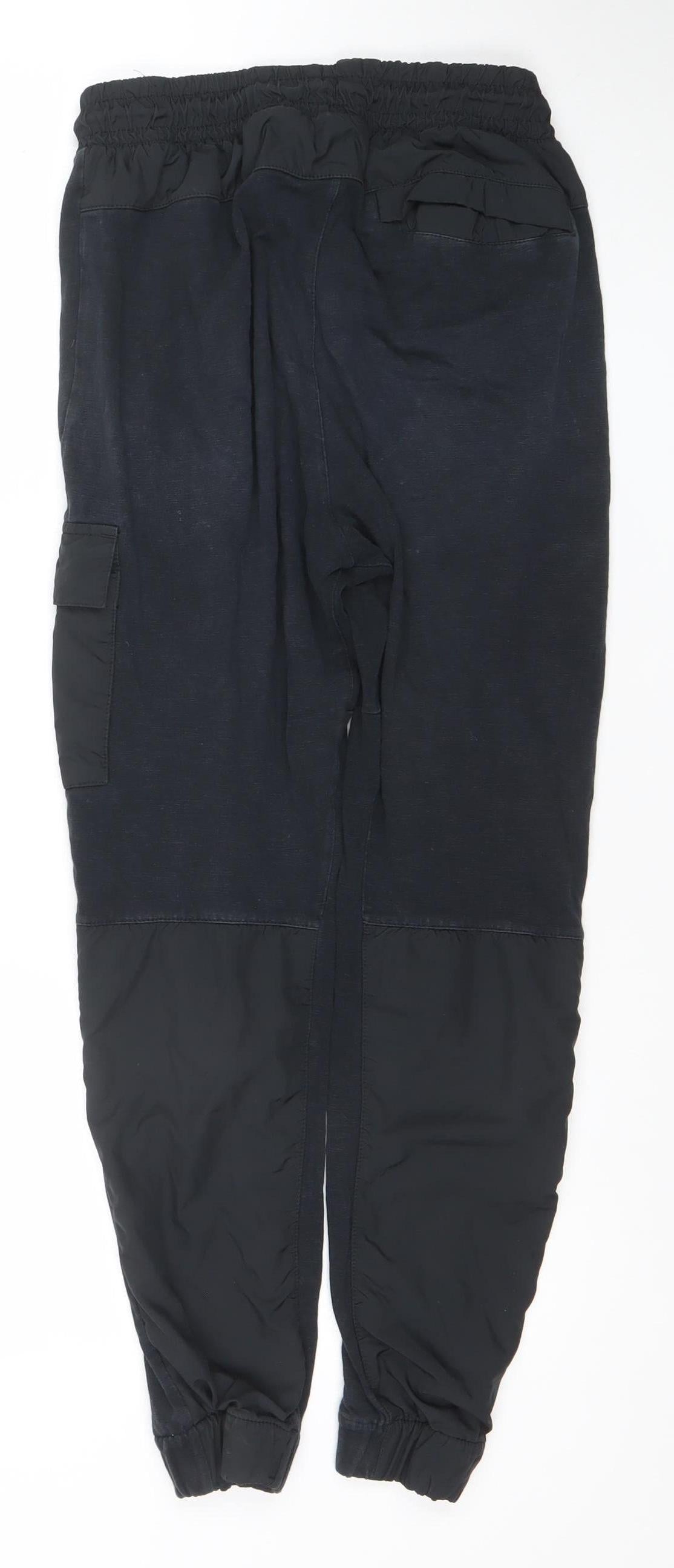 Mens UK Size S Nike Regular Fit Jogger Black Trousers