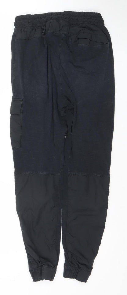 Mens UK Size S Nike Regular Fit Jogger Black Trousers