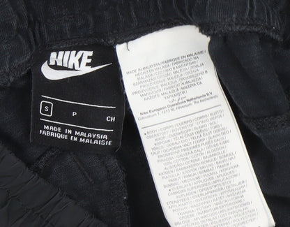 Mens UK Size S Nike Regular Fit Jogger Black Trousers