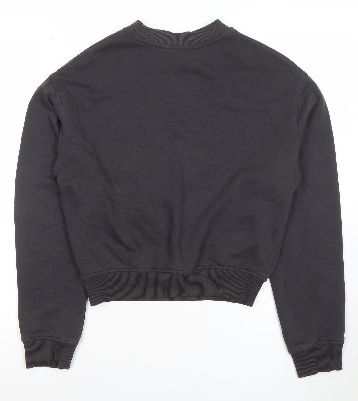 Womens UK Size 2XS H&M Divided Black Pullover Sweatshirt
