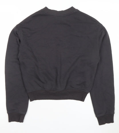 Womens UK Size 2XS H&M Divided Black Pullover Sweatshirt