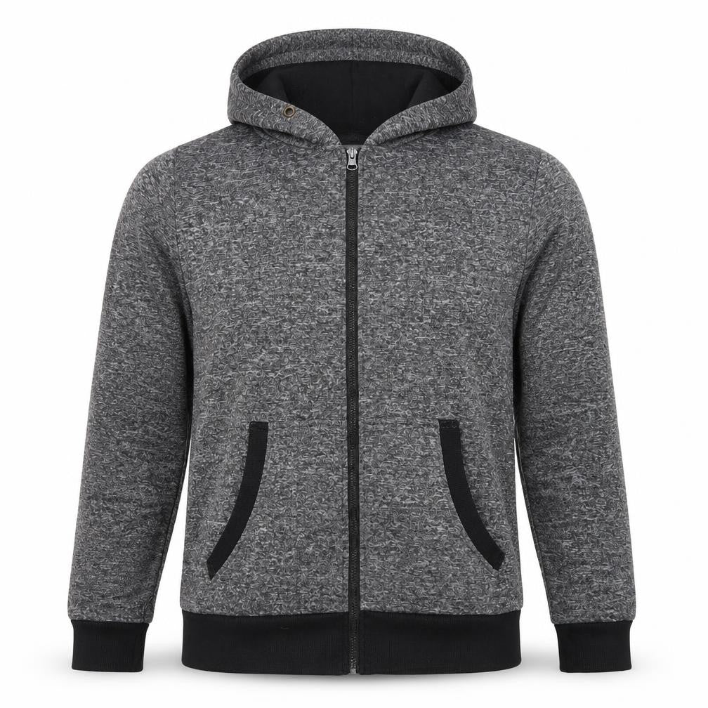 Mens UK Size L BROOKLYN XPRESS Grey Full Zip Hoodie
