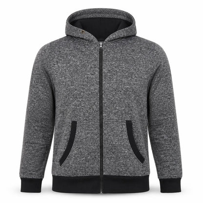 Mens UK Size L BROOKLYN XPRESS Grey Full Zip Hoodie