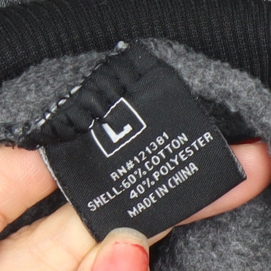 Mens UK Size L BROOKLYN XPRESS Grey Full Zip Hoodie