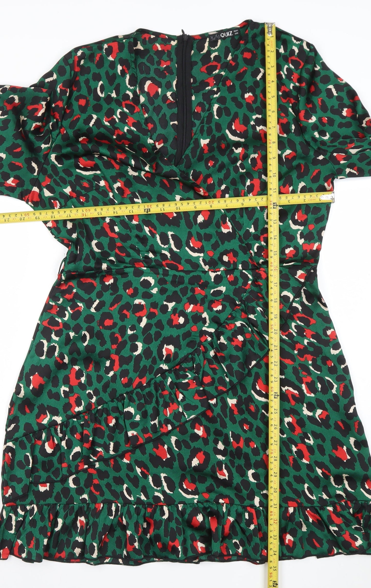 Womens UK Size 12 Quiz Wrap Dress