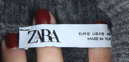 Womens UK Size M Zara Grey Pullover Jumper