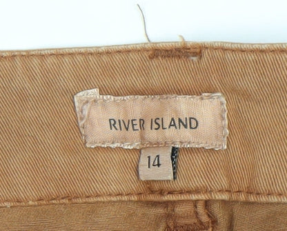 Womens UK Size 14 River Island Regular Fit Chino Shorts