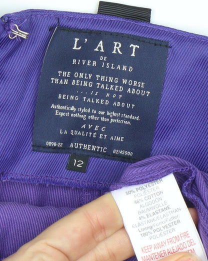 Womens UK Size 12 River Island Purple Camisole Blouse